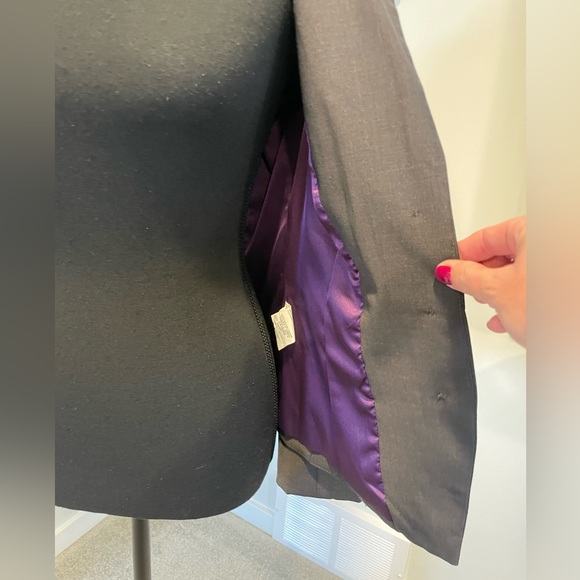 Le Chateau Charcoal Women's Tailored Wool Blazer EUC - Picture 12 of 15